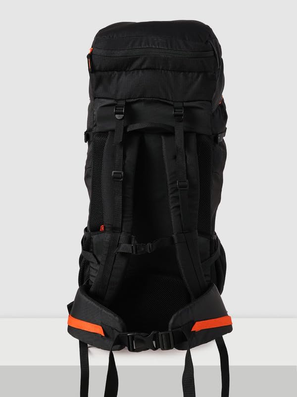 WILDCRAFT Expedition RSK 45 Polyester Rucksack – 45L Unisex Backpack for Travel, Trekking, Work & Everyday Use (Black) - Image 4